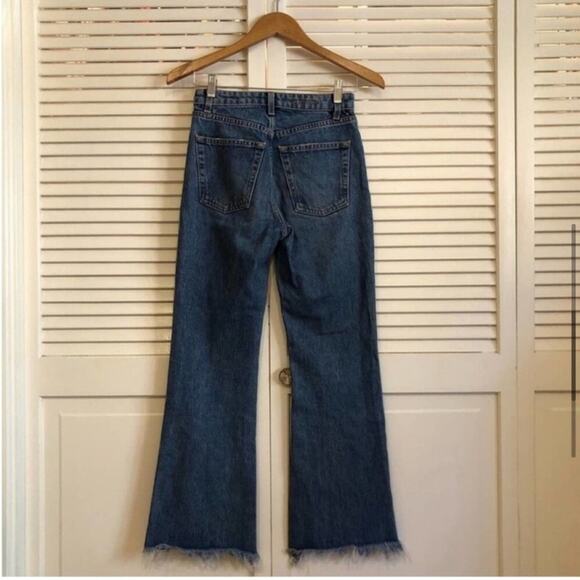 Carmar High Waist Flare Raw Hem Jeans Size 24 - Picture 2 of 7